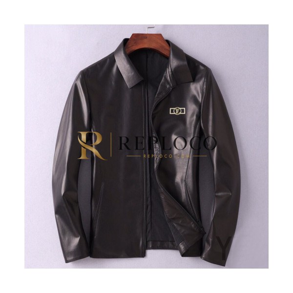 ✨Louis vuitton 2019 Mens Logo Leather Jacket - 루이비통 2019 남성 로고 다운 가죽 자켓 Lou01310x.Size(m - 3xl).블랙