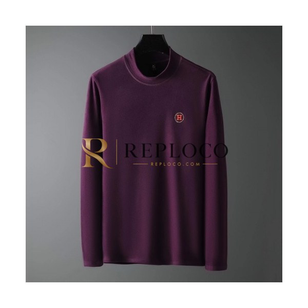✨[에르메스]Hermes 2020 Mens Turtle-neck Casual Cotton Tshirts- 에르메스 2020 남성 터틀넥 캐쥬얼 코튼 긴팔티 Her0544x.Size(m - 3xl).퍼플