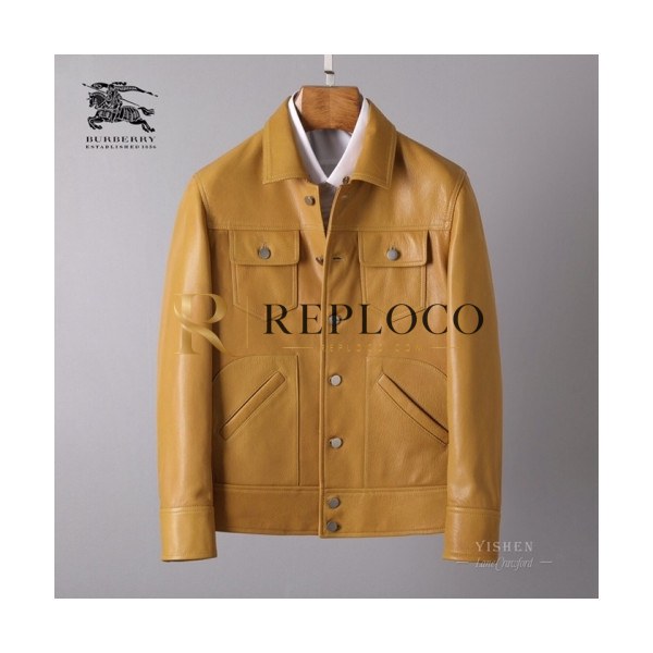 ✨[버버리]Burberry 2020 Mens Casual Leather Jackets - 버버리 2020 남성 캐쥬얼 가죽 자켓 Bur03101x.Size(m - 3xl).카멜