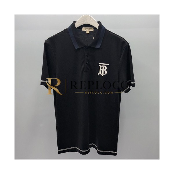 ✨[매장판]Burberry 2019 Mens Logo Polo Cotton Short Sleeved Tshirt - 버버리 남성 로고 폴로 코튼 반팔티 Bur0851x.Size(m - 3xl).블랙