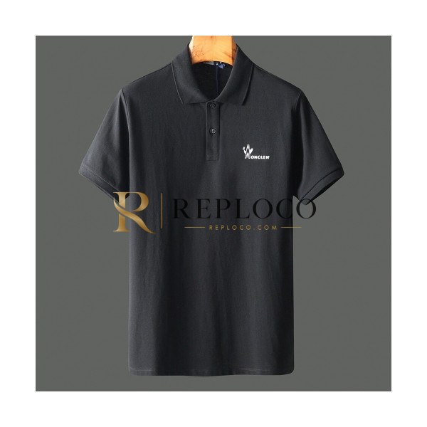 ✨[매장판]Moncler 2020 Mens Logo Cotton Short Sleeved Polo Tshirts - 몽클레어 2020 남성 로고 코튼 폴로 반팔티 Moc01535x.Size(m - 3xl).블랙