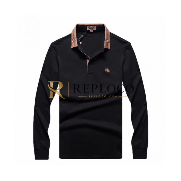 ✨[버버리]Burberry 2020 Mens Logo Casual Cotton Polo Tshirts - 버버리 2020 남성 로고 캐쥬얼 코튼 폴로 맨투맨 Bur01898x.Size(m - 3xl).블랙