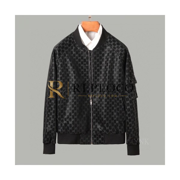 ✨[구찌]Gucci 2020 Mens Classic Leather Jackets - 구찌 2020 남성 클래식 캐쥬얼 가죽 자켓 Guc03215x.Size(m - 3xl).블랙