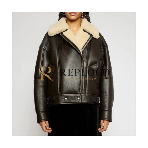 ✨[아크네]Acne Sstudios 2020 Womens Casual Leather Jacket - 아크네 2020 여성 캐쥬얼 가죽 자켓 Acn0117x.Size(s - 3xl).블랙