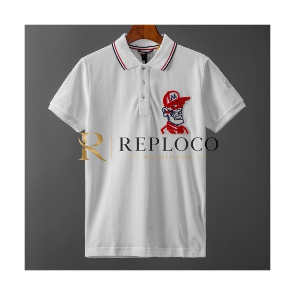 ✨[매장판]Moncler 2020 Mens Logo Cotton Short Sleeved Polo Tshirts - 몽클레어 2020 남성 로고 코튼 폴로 반팔티 Moc01523x.Size(m - 3xl).화이트