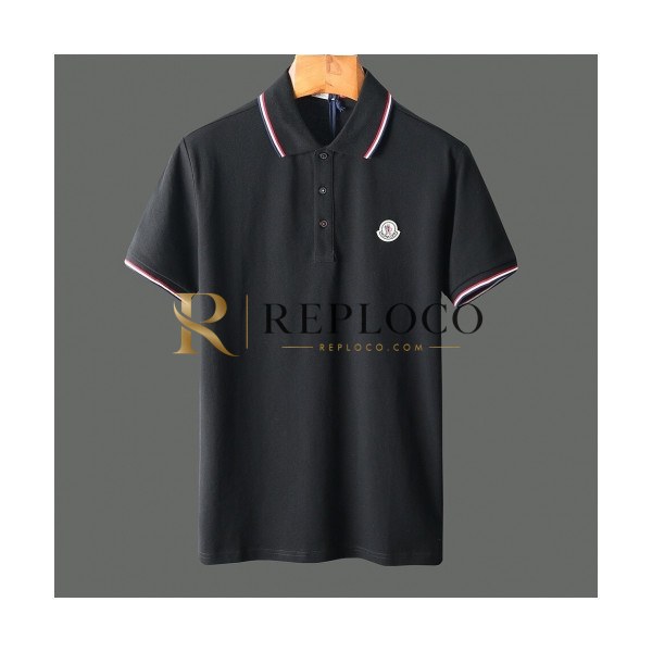 ✨[매장판]Moncler 2020 Mens Logo Cotton Short Sleeved Polo Tshirts - 몽클레어 2020 남성 로고 코튼 폴로 반팔티 Moc01494x.Size(m - 3xl).블랙