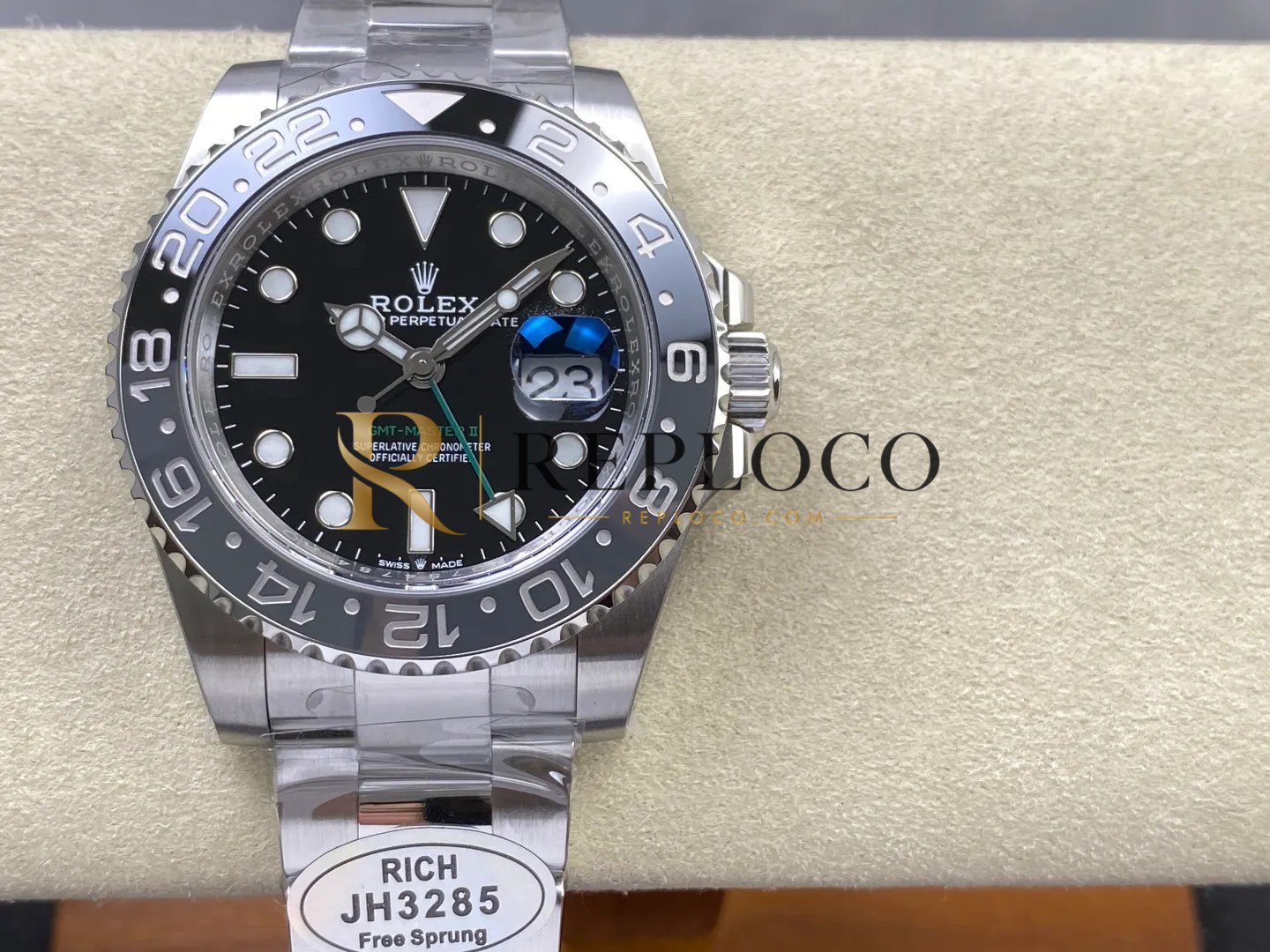 RICH 공장 롤렉스 GMT 마스터 II 126710 BLNR 904L 스틸 브루스 웨인 1:1 베스트 에디션 오이스터 브레이슬릿 JH3285 (프리 스프렁) V2