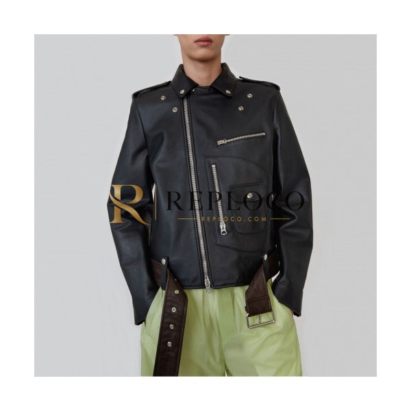 ✨Acne Sstudios 2019 Mens Casual Leather Jacket - 아크네 2019 남성 캐쥬얼 가죽 자켓 Acn0034x.Size(m - 3xl).블랙