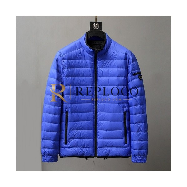 ✨[프라다]Prada 2020 Mens Logo Casual Duck Down Padding - 프라다 2020 남성 로고 캐쥬얼 덕다운 패딩 Pra01176x.Size(m - 3xl).블루