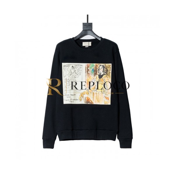 ✨[구찌]Gucci 2020 Mm/Wm Logo Crew-neck Cotton Tshirts - 구찌 2020 남/녀 로고 코튼 크루넥 코튼 긴팔티 Guc03220x.Size(xs - l).블랙