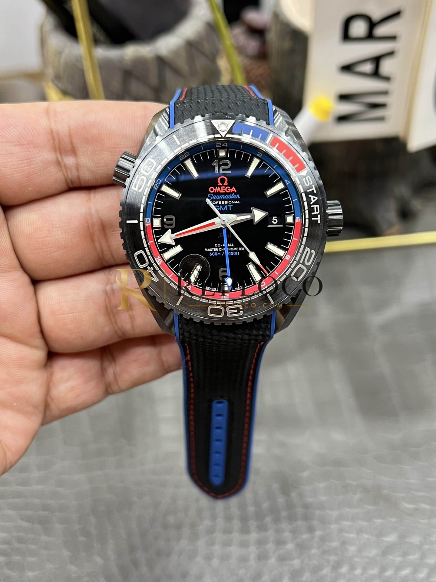 VS 공장 오메가 씨마스터 플래닛 오션 600M GMT 딥 블랙 ETNZ 에디션 45.5mm (215.92.46.22.01.004) 1:1 슈퍼클론 단동 DD8906 무브먼트
