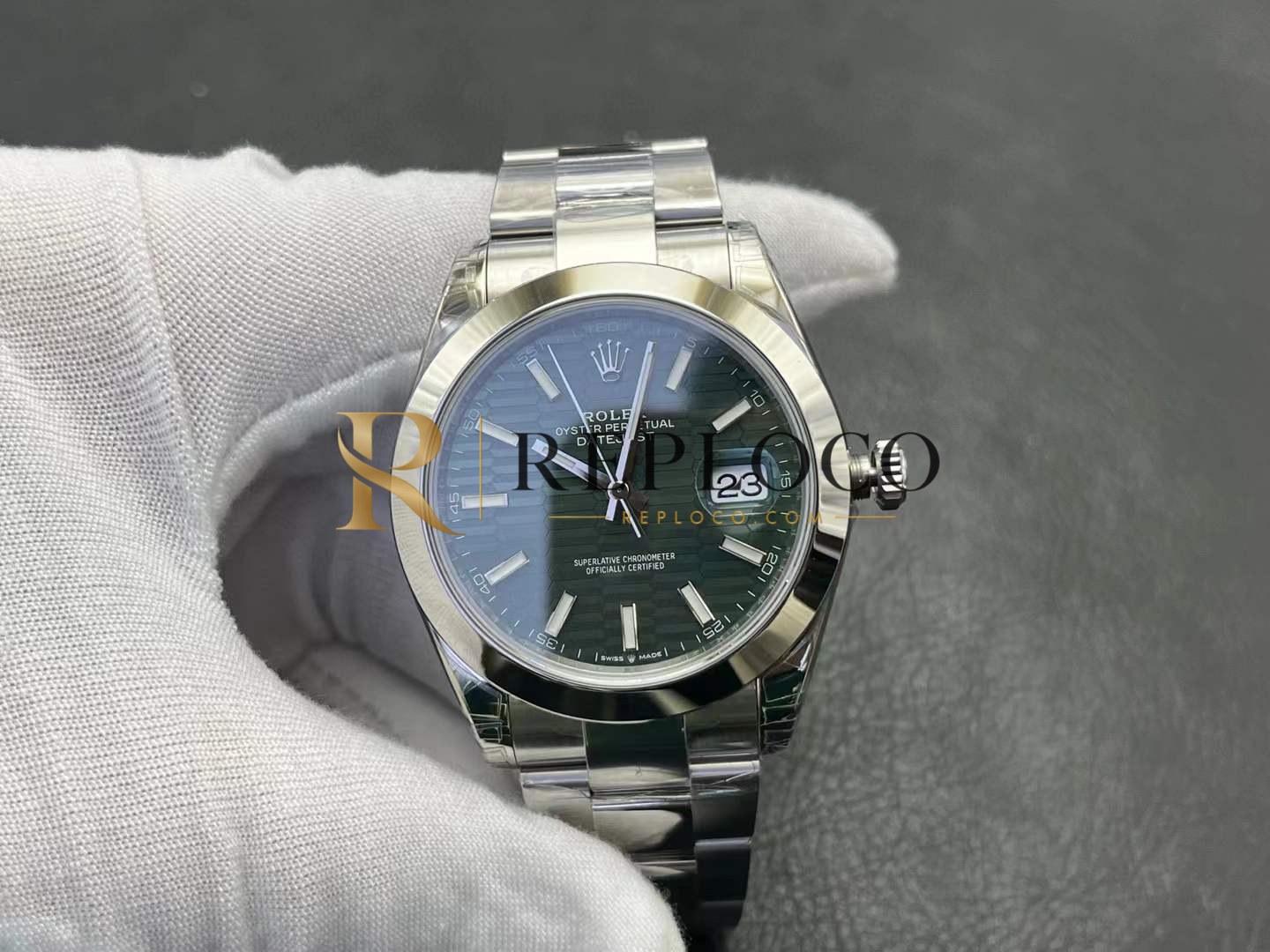 VS 공장 롤렉스 데이트저스트 41mm 126300 민트 그린 플루티드 모티브 다이얼 스무스 베젤 오이스터 브레이슬릿 1:1 슈퍼클론 DD3235 무브먼트