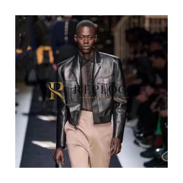 ✨Fendi 2019 Mens Casual Leather Jacket - 펜디 2019 남성 캐쥬얼 레더 자켓 Fen0404x.Size(m - xl).블랙