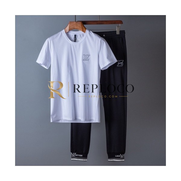 ✨[루이비통]Louis vuitton 2020 Mens Casual Logo Training Short Sleeved Clothes&Pants - 루이비통 2020 남성 캐쥬얼 로고 반팔 트레이닝복&팬츠 Lou01932x.Size(m - 5xl).화이트