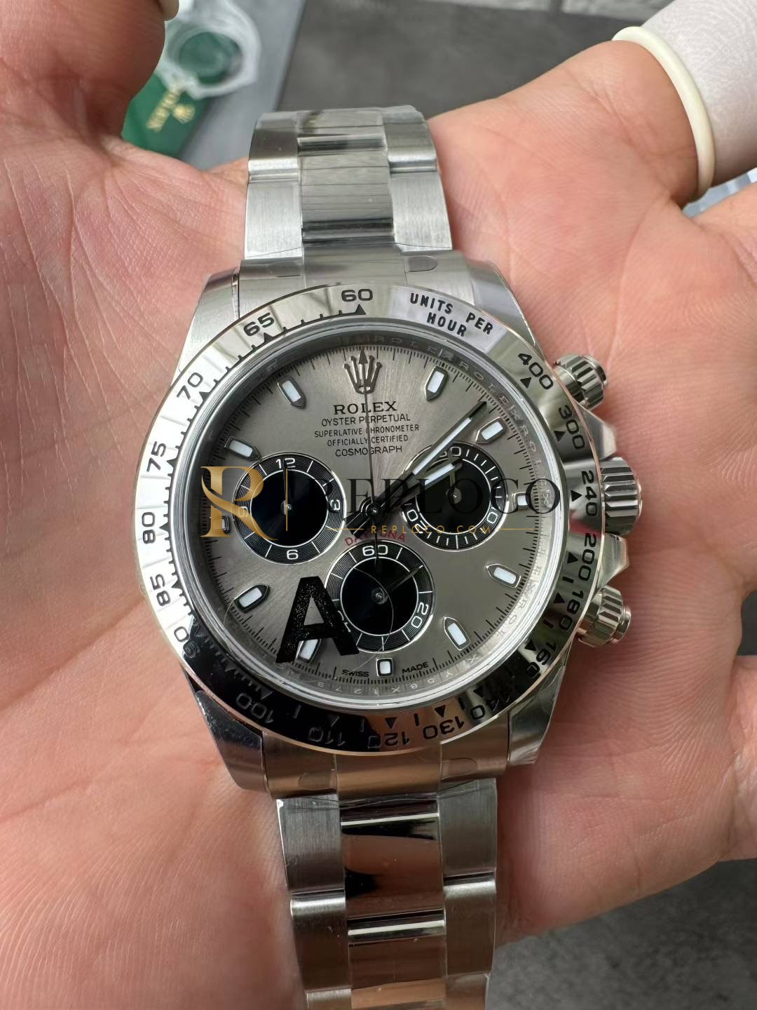 VS 공장 롤렉스 코스모그래프 데이토나 40mm 116509 화이트 골드 슬레이트 그레이 다이얼 1:1 슈퍼클론 DD4130 무브먼트