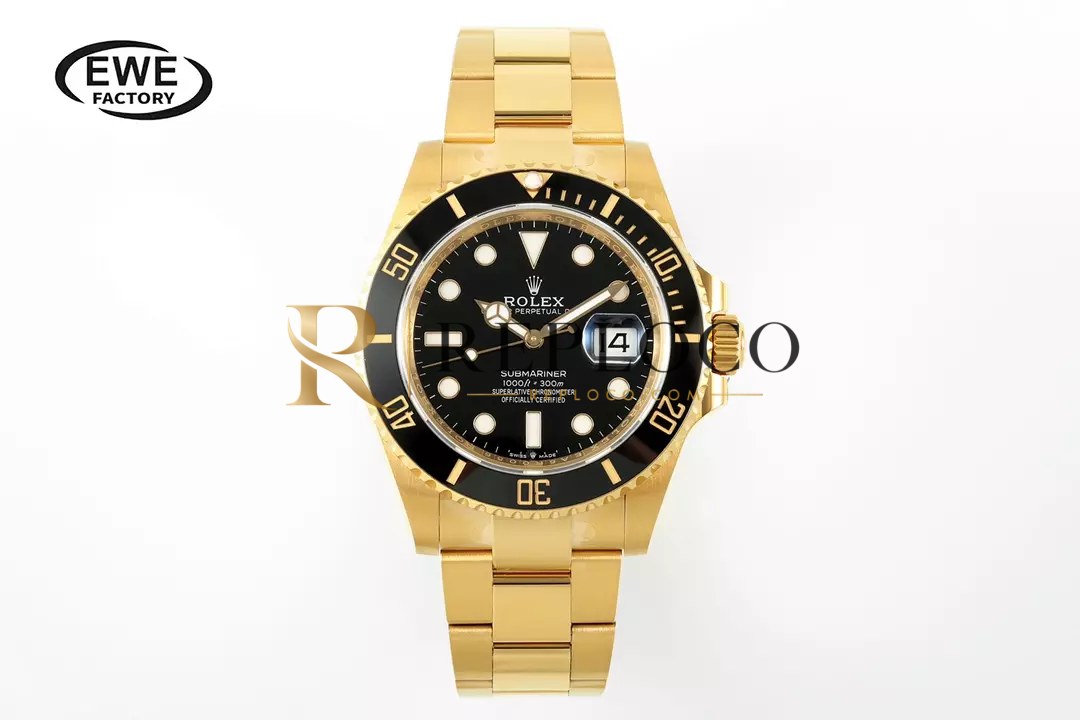 롤렉스 서브마리너 41mm 126618 LN 블랙 세라믹 EWEF 1:1 베스트 에디션 옐로우골드 브레이슬릿 A3235