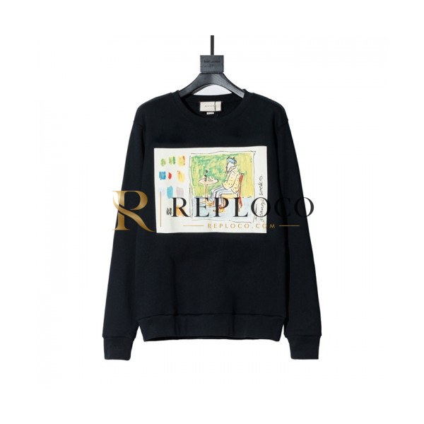 ✨[구찌]Gucci 2020 Mm/Wm Logo Crew-neck Cotton Tshirts - 구찌 2020 남/녀 로고 코튼 크루넥 코튼 긴팔티 Guc03216x.Size(xs - l).블랙