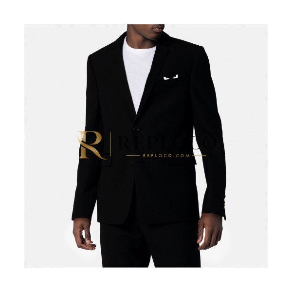 ✨Fendi 2019 Mens Logo Cashmere Suit Jacket&Pants - 펜디 2019 남성 로고 캐시미어 슈트자켓&슬랙스 Fen0311x.Size(s - 2xl).블랙