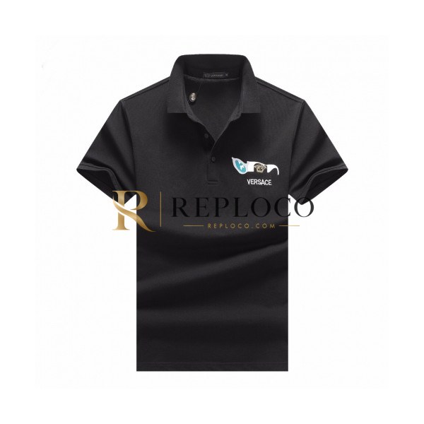 ✨[베르사체]Versace 2020 Mens Logo Cotton Short Sleeved Polo Tshirts - 베르사체 2020 남성 메두사 코튼 폴로 반팔티 Ver0587x.Size(m - 3xl).블랙