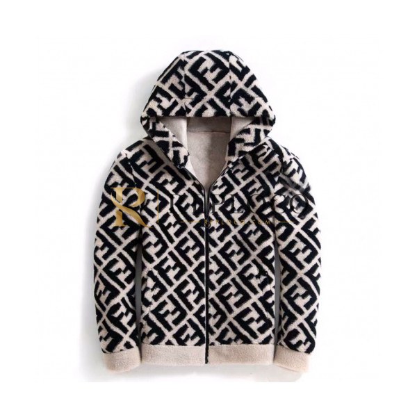 ✨Fendi 2019 Mens Logo Casual Leather Jacket - 펜디 2019 남성 로고 캐쥬얼 레더 자켓 Fen0430x.Size(m - 3xl).블랙
