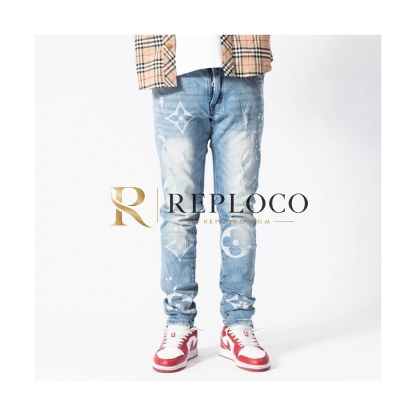 ✨Louis vuitton Mens Monogram Casual Pants Blue - 루이비통 2021 남성 모노그램 캐쥬얼 팬츠 Lou03424x Size(29 - 38) 블루
