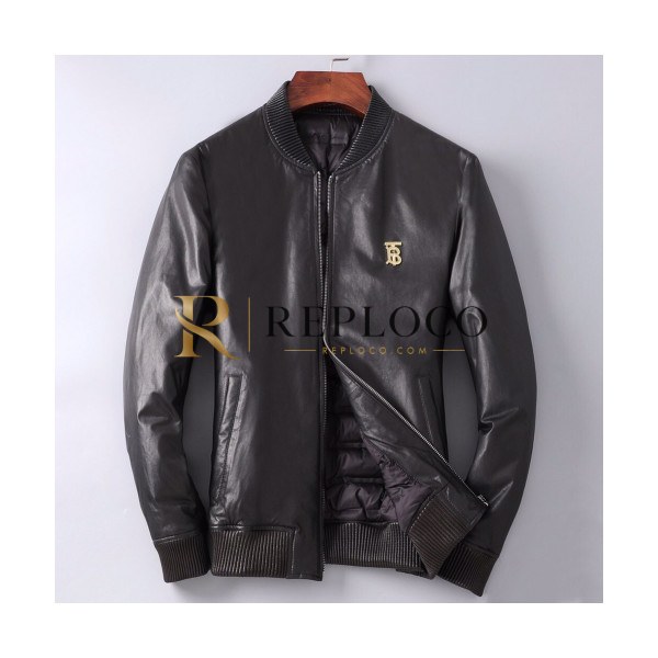 ✨Burberry 2019 Mens Casual Leather Jacket - 버버리 2019 남성 캐쥬얼 레더 자켓 Bur01297x.Size(m - 3xl).블랙