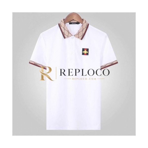 ✨[매장판]Gucci 2020 Mens Logo Cotton Short Sleeved Polo Tshirts - 구찌 2020 남성 로고 코튼 폴로 반팔티 Guc02822x.Size(m - 3xl).화이트