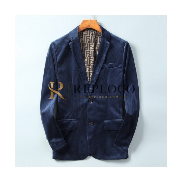 ✨[매장판]Fendi 2020 Mens Classic Velvet Suit Jackets - 펜디 2020 남성 클래식 벨벳 슈트 자켓 Fen0522x.Size(m - 3xl).블루