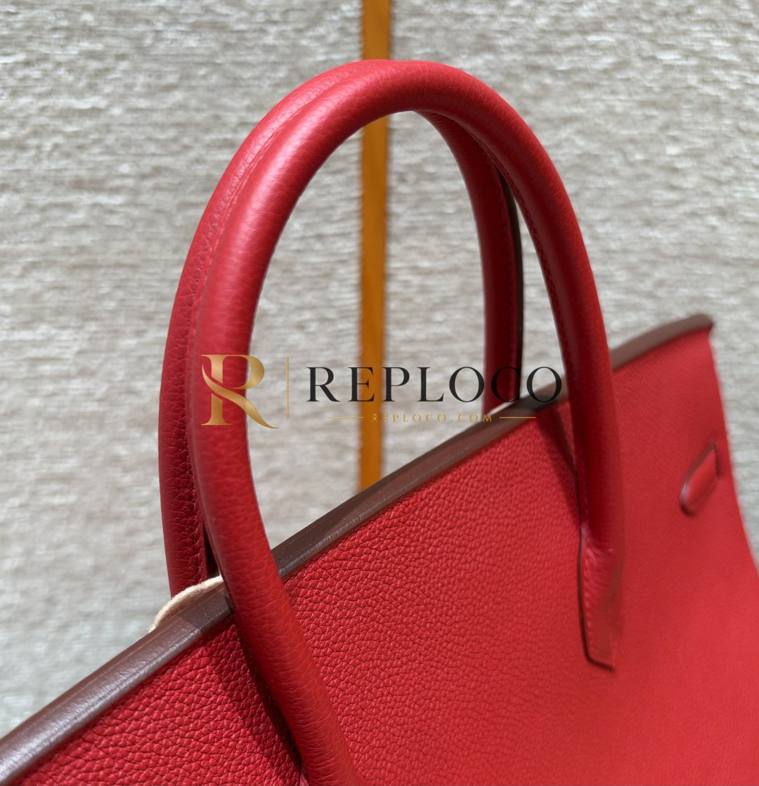 올수공 에르메스 버킨 40 Rouge casque 토고 가죽 골드 하드웨어 상세 이미지 13