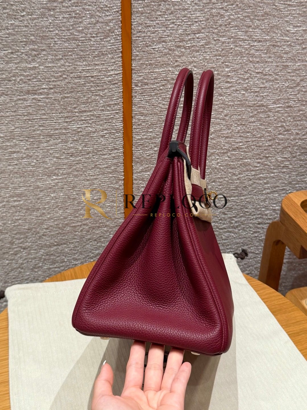 올수공 에르메스 버킨 30 Rouge H 토고 가죽 골드 하드웨어 상세 이미지 2