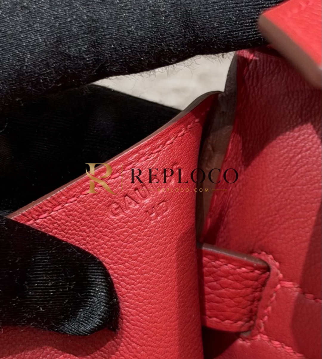 올수공 에르메스 버킨 40 Rouge casque 토고 가죽 골드 하드웨어 상세 이미지 12