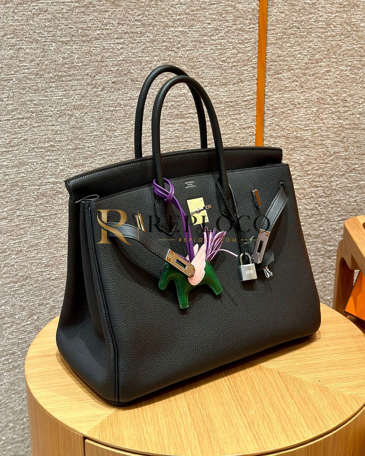 올수공 에르메스 버킨 35 noir 토고 가죽 팔라듐 하드웨어