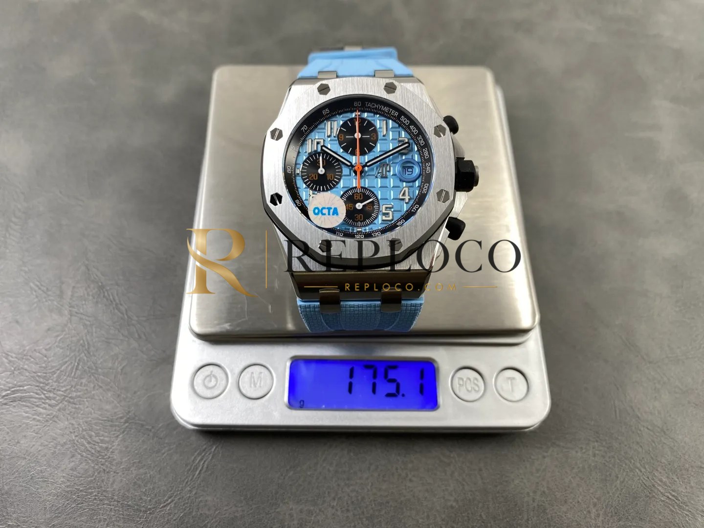 OCTA 공장 오데마피게 로얄오크 크로노그래프 블루 다이얼 스틸 러버밴드 42mm 26238