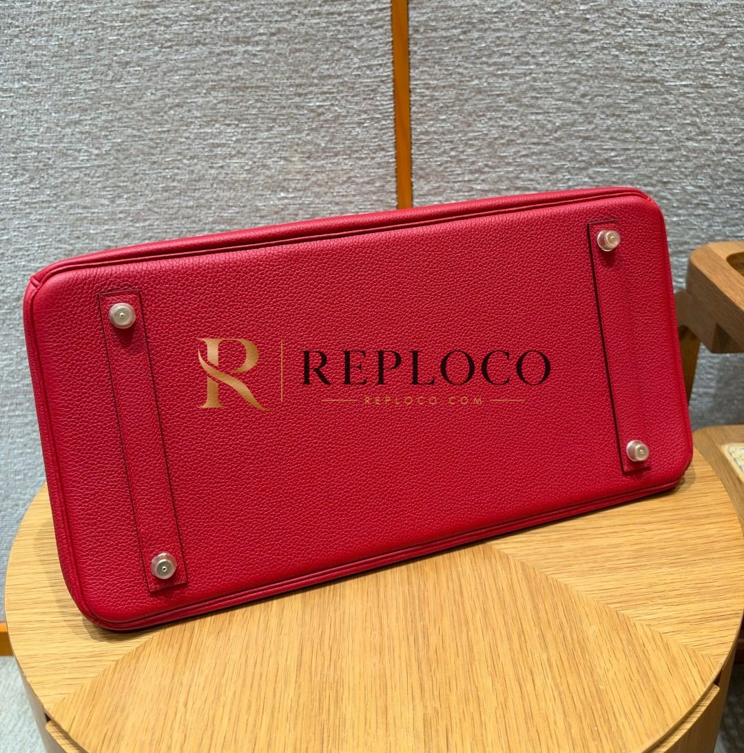 올수공 에르메스 버킨 40 Rouge casque 토고 가죽 골드 하드웨어 상세 이미지 4