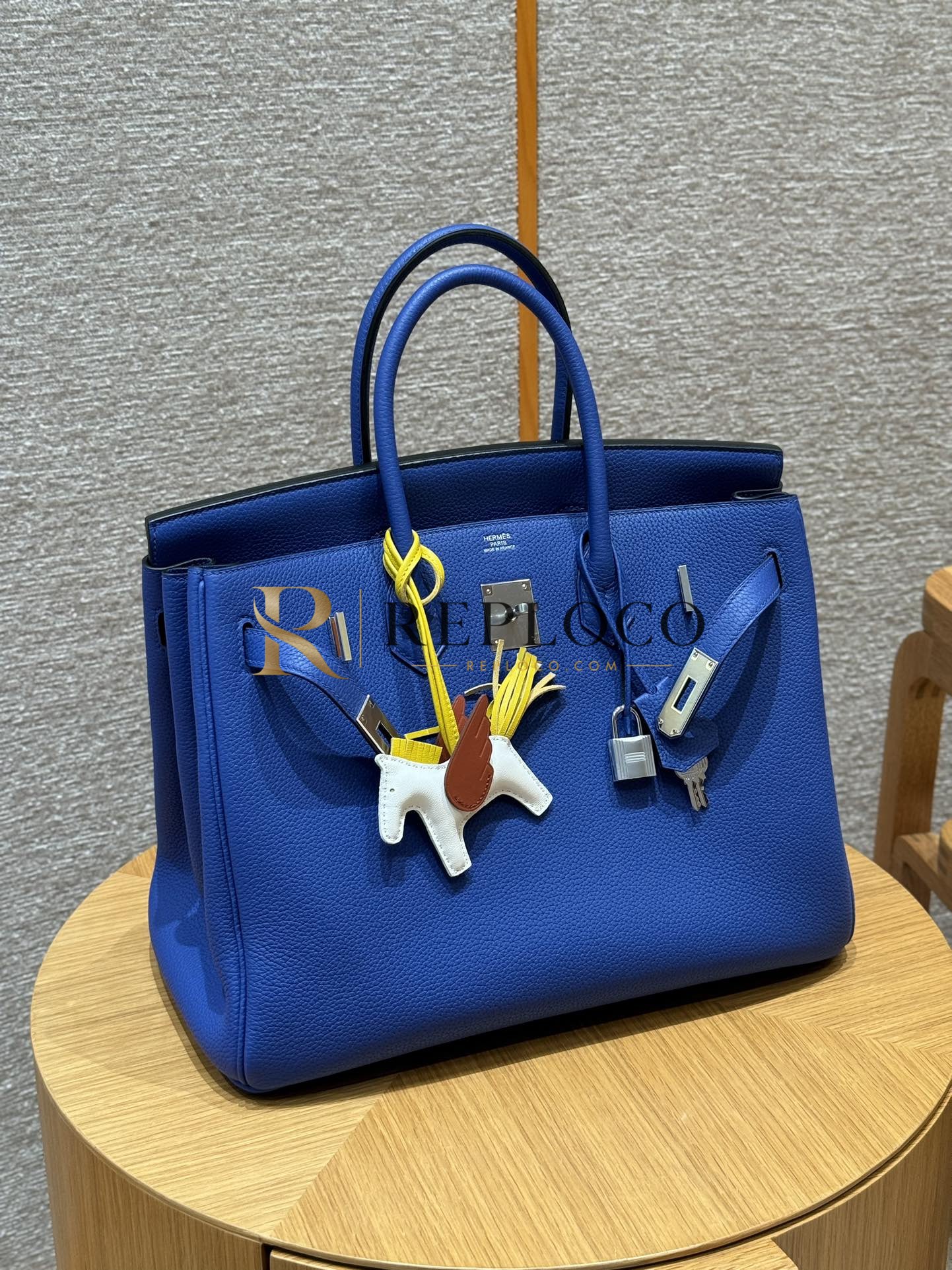 올수공 에르메스 버킨 35 Blue electric 토고 가죽 팔라듐 하드웨어