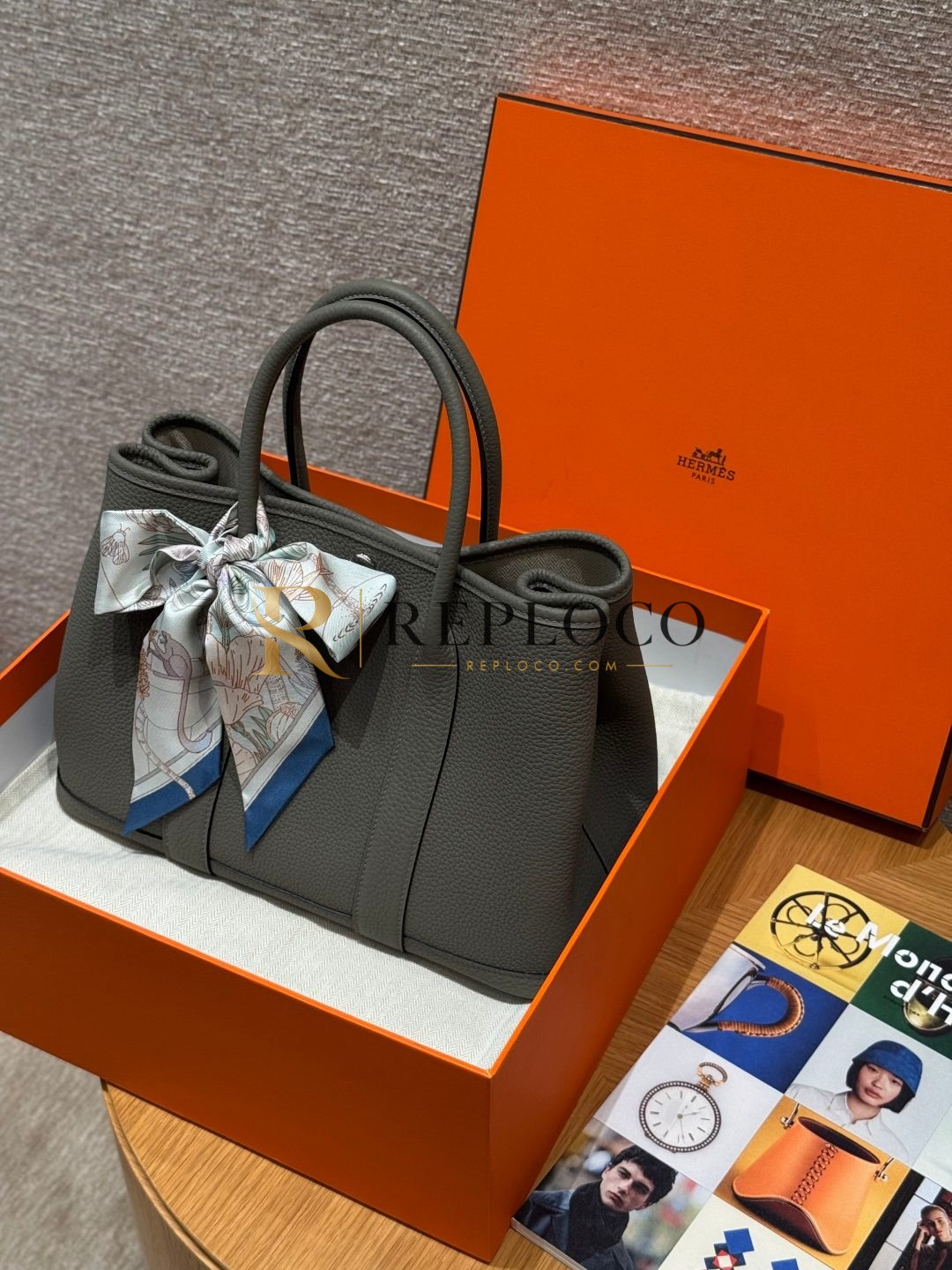 올수공 에르메스 가든파티 30 Gris Meyer 네곤다 가죽